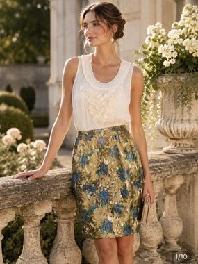 Moulinette Soeurs Anthropologie
Brocade Dress Size 6 Floral
Cocktail
